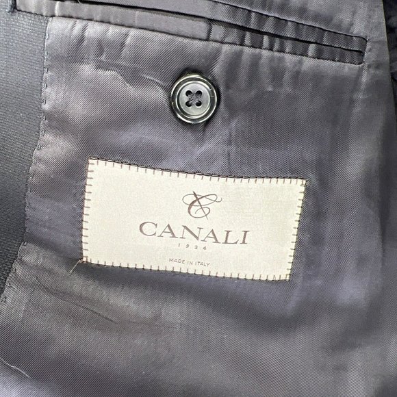 CANALI 1934 Traveler Water Resistant Blazer Jacket‎ Coat Wool Black ITALY 44 - Picture 12 of 14